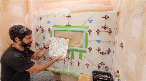 Lesson 2 How To Add Mosaics To A Tile Shower Niche Home Repair Tutor