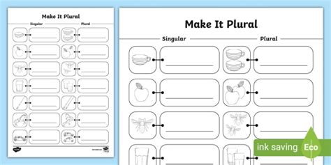 Plural Nouns Worksheet A Receptive Language Activity Worksheets Library