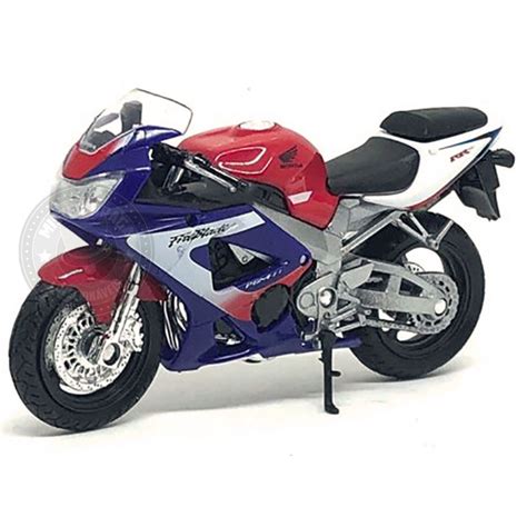 Miniatura Moto Honda CBR900RR Fireblade Tricolor Welly 1 18 Submarino