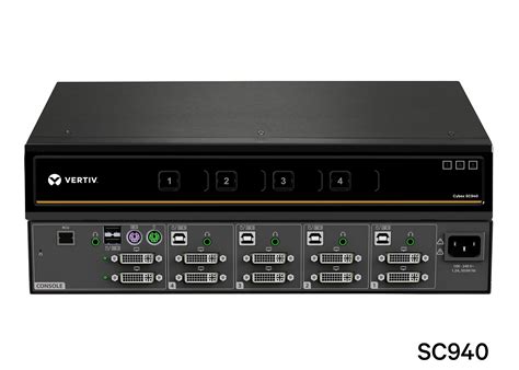 Avocent Vertiv Cybex Sc900 Secure Desktop Kvm Switch 2 Port Dual Head