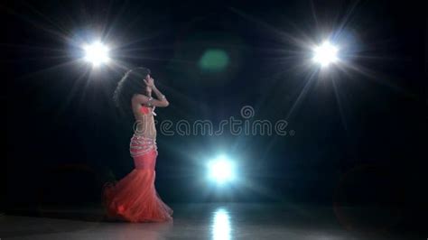 Beautiful Exotic Belly Dancer Woman Dancing On Stock Video Video Of