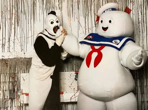 Ghostbusters' Stay Puft Marshmallow Man meets Terrifier's Art the Clown ...