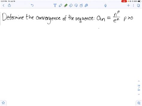 SOLVED Determine The Convergence Or Divergence Of The Sequence With The