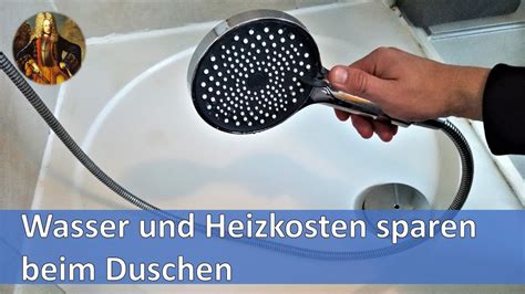 Wasser Und Heizkosten Sparen Beim Duschen YouTube