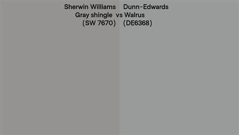 Sherwin Williams Gray Shingle Sw 7670 Vs Dunn Edwards Walrus De6368