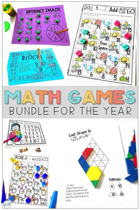 1st Grade Math Games Bundle Math Games for the Year | Math games ...