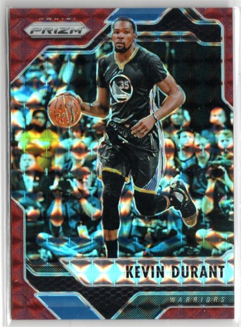 KEVIN DURANT 2016 17 Panini Prizm Mosaic Red Parellel Golden State