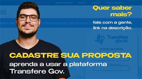 Cadastrar Proposta E Projeto No Transfere Gov Br Youtube