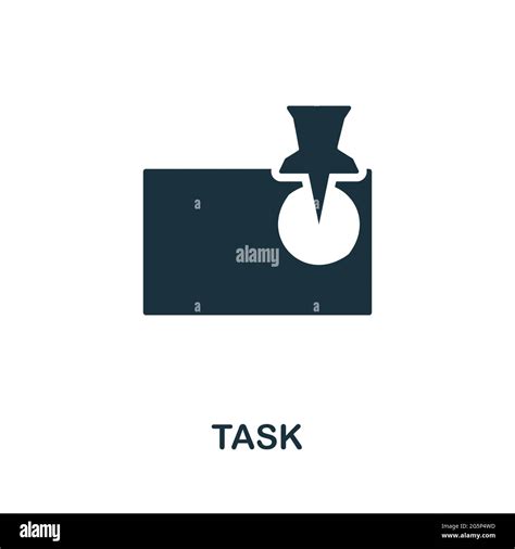 Task Icon Simple Creative Element Filled Monochrome Task Icon For