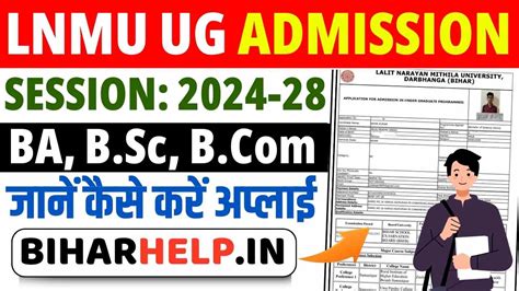 LNMU UG Admission 2024 28 Online Apply Date Extend For 1st Semester B