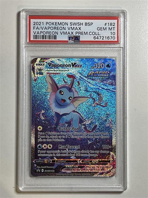 Pokemon Tcg Promo Vaporeon Vmax Swsh Psa Pokemon Tcg Single