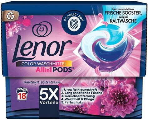 Lenor Color Amethyst Allin1 18 sztuk niemieckie kapsułki do prania