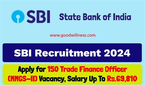 SBI Recruitment 2024 Apply Online For 150 Trade Finance Officer MMGS