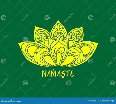 Namaste Yoga Logo Illustration Art Stock Illustration - Illustration of ...