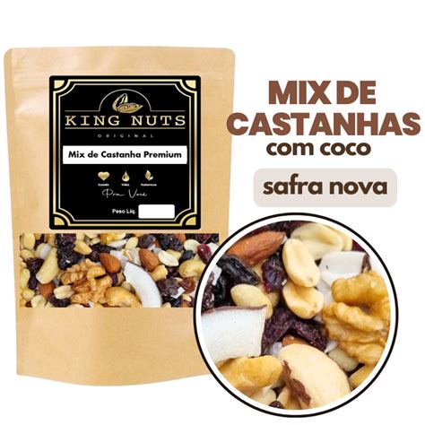 Mix Castanhas Premium G Coco Chips Amend As Castanha De Caju Uva