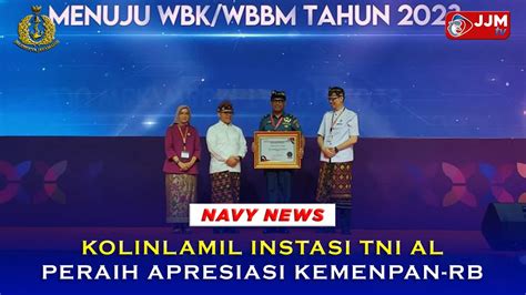 Navy News Kolinlamil Instasi Tni Al Peraih Apresiasi Kemenpan Rb