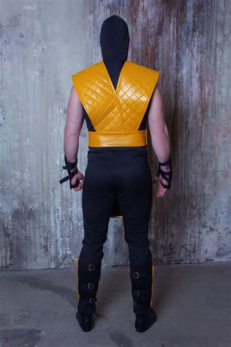 Mortal Kombat Cosplay Costume Scorpion Costume With Vest And Etsy