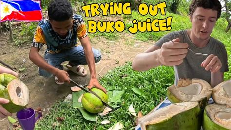 Trying Buko Juice In The Philippines Youtube