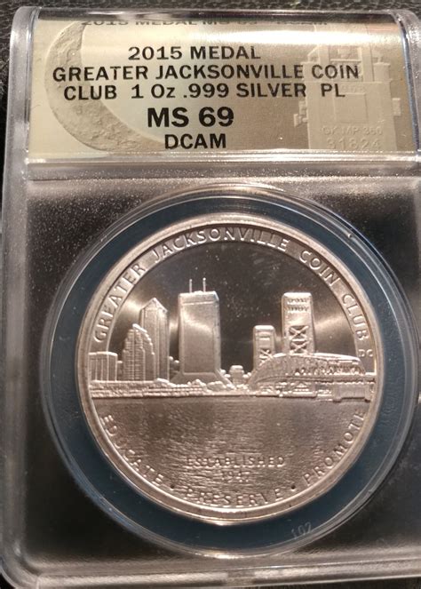 Souvenirs & Events Rare Jacksonville Collector Medal Silver Plated with