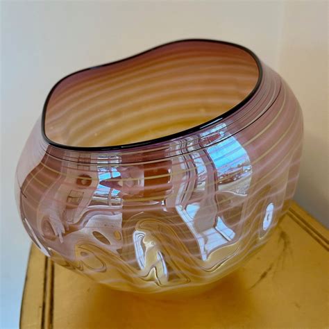 Dale Chihuly Signed 1998 Art Glass Coral Basket | #4705002271