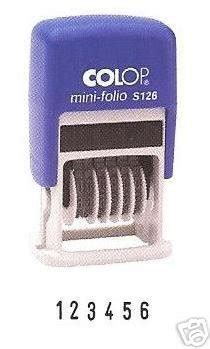 Colop S Number Self Inking Rubber Stamp Digits