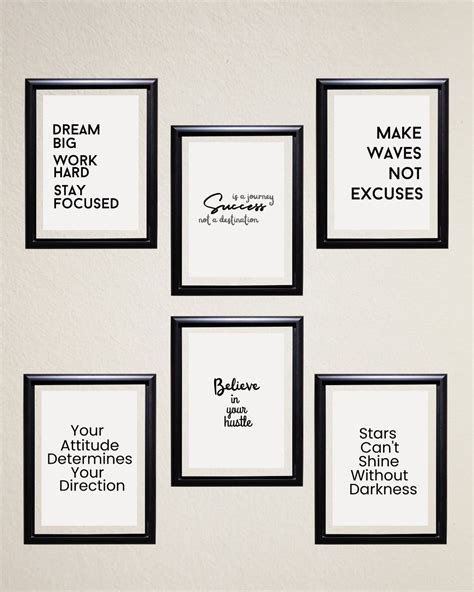 Set of 6 Printables-motivational Posters-office - Etsy