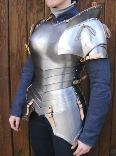 18ga Sca Steel Medieval Half Body Lady Plate Armor Suit W Cuirass