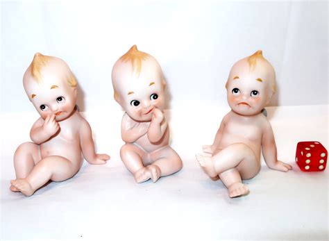 LEFTON KEWPIE DOLL Figurines Adorable Nude Angel Babies Poses Kw
