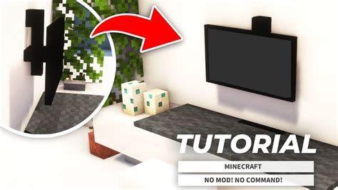 Minecraft How To Make A Flat Screen Tv No Mod Mod・コマンドなし！壁掛けテレビの