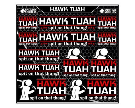 Hawk Tuah Sticker Kit Spinningstickers