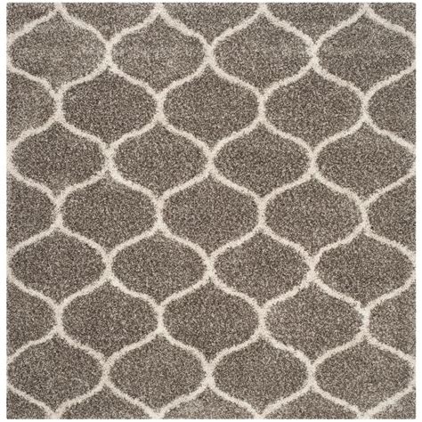 Safavieh Hudson Shag Grayivory 5 Ft X 5 Ft Square Area Rug Sgh280b