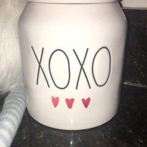 Rae Dunn Accents Htf Rae Dunn Xoxo Valentines Day Canister Hearts