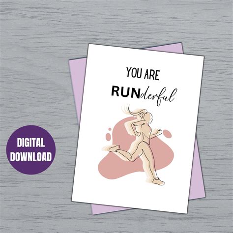 Runner Birthday Card| Athlete Marathon Running| Card for Runner| Runner