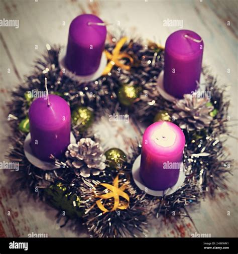 Beautiful Handmade Traditional Czech Christmas Wreath With Candles