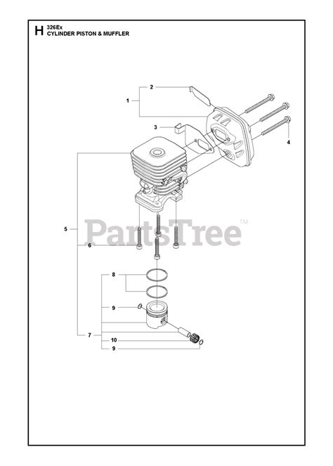 Husqvarna 326 Ex Husqvarna Handheld Edger Original Cylinder Piston And Muffler Parts Lookup