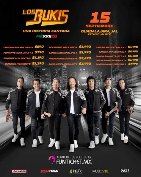 Los Bukis en Guadalajara Cuánto cuestan los boletos para el concierto