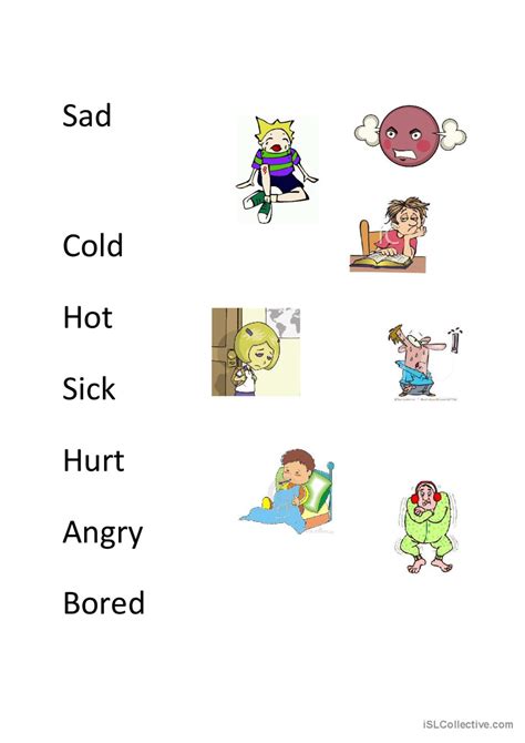 Emotions Matching English Esl Worksheets Pdf Doc