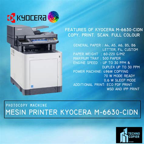 Jual Mesin Fotocopy Kyocera M Cidn Warna Copy Original Ecosys Murah