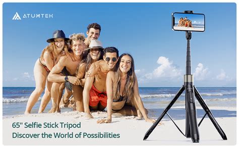 ATUMTEK Selfie Stick 165CM 3 In 1 Selfie Stick Bluetooth Teleskop