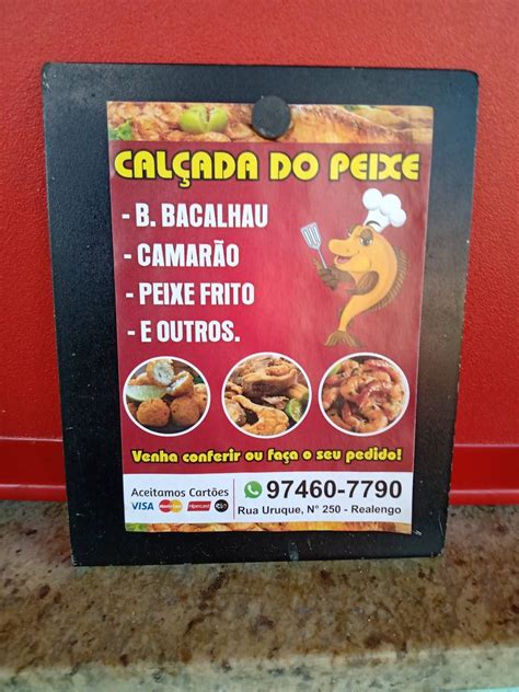 Menu em Calçada do peixe frito restaurante Rio de Janeiro