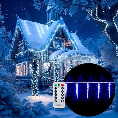 Guirlande lumineuse 40 Stalactites LED Noël Bleu Intérieur et extérieur