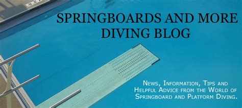 Springboards and More Diving Blog