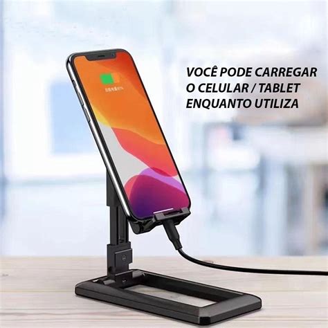 Suporte Celular De Mesa Retrátil Móvel Tablet iPad Parcelamento sem juros