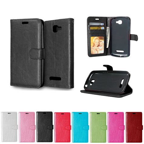 Leather Cover For Alcatel One Touch Fierce Ot T N W