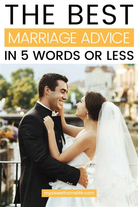 The Best Marriage Advice In 5 Words Or Less Perfect For Newlyweds