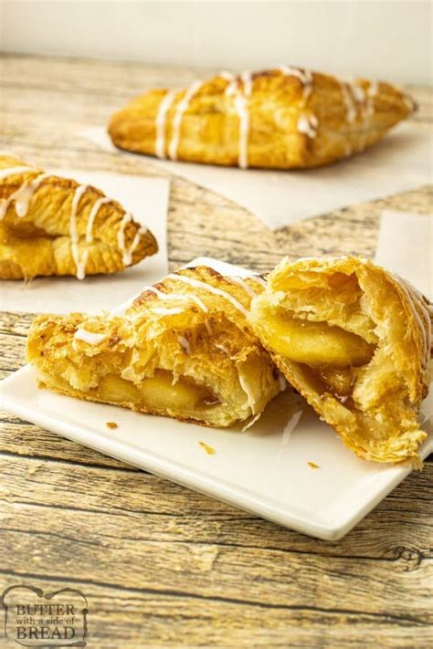 Puff Pastry Apple Turnovers Butter With A Side Of Bread