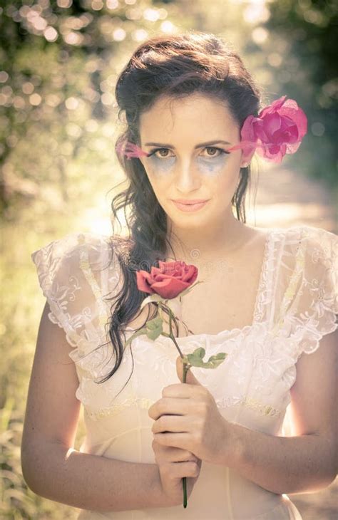 Vintage Red Rose Stock Image Image Of Dress Elegance 269749153