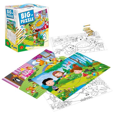 Big Puzzle Z Kredkami Zestaw Dla 3 Latka 3 2w1 Skakanka I Restauracja