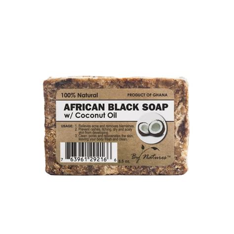 By Natures 100 Natural African Black Soap With Coconut Oil