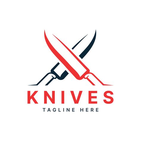 knives logo design modern minimal concept  vector art  vecteezy